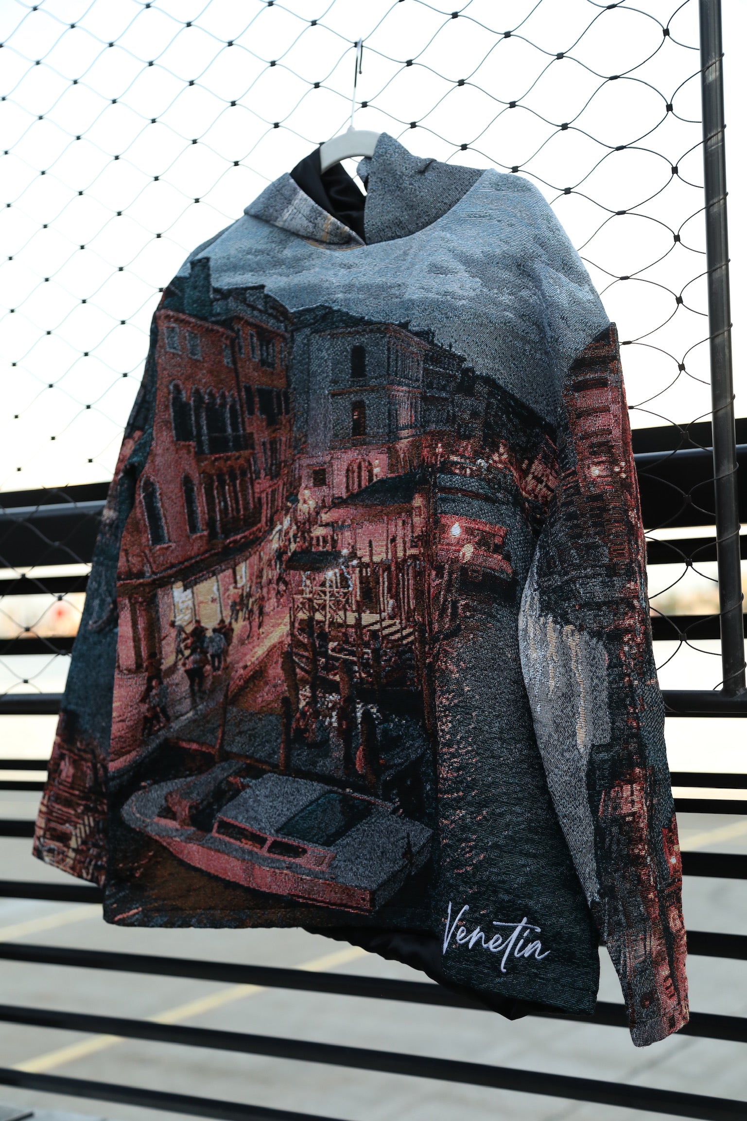 A Night in Venice Tapestry Hoodie